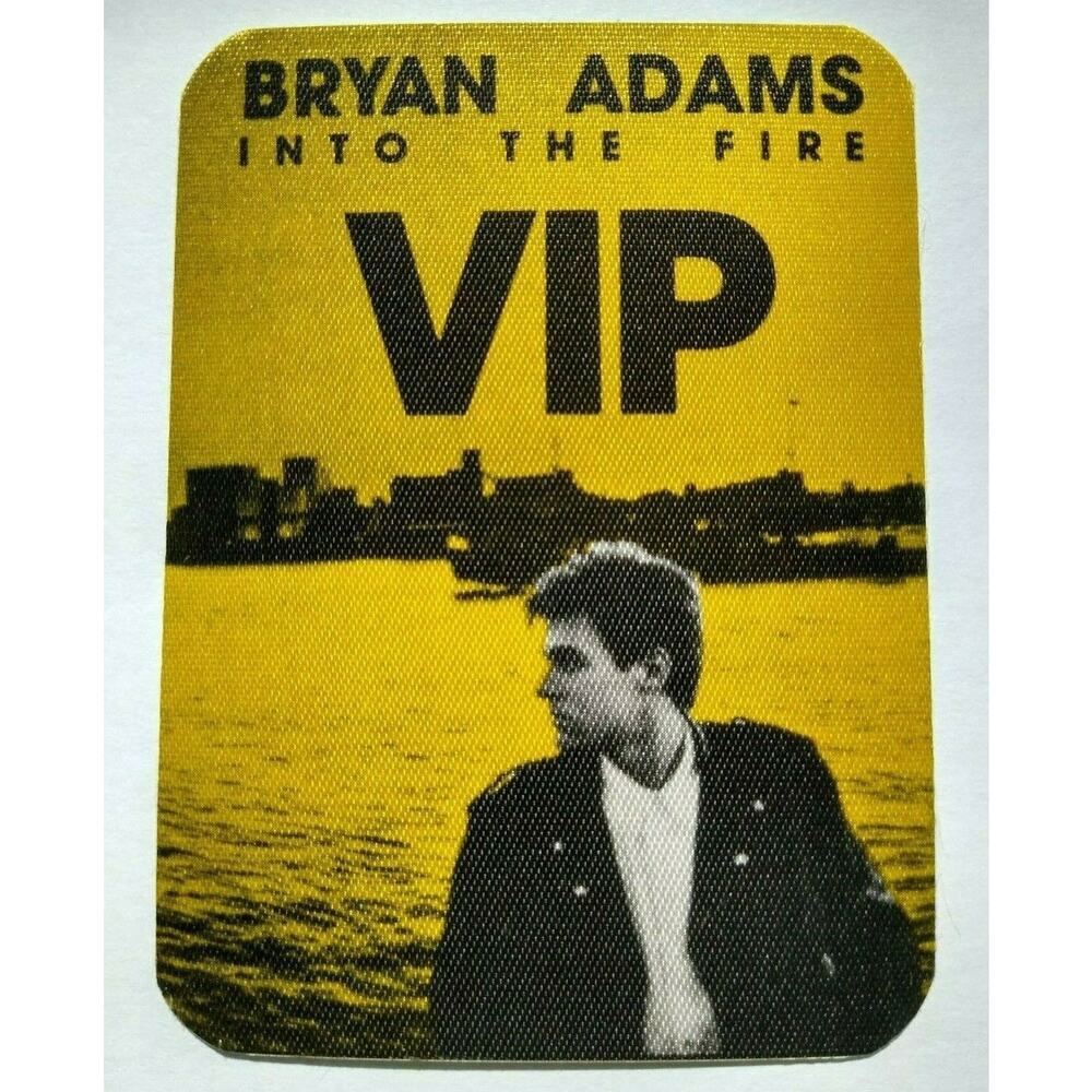 Bryan Adams Into The Fire VIP Backstage Rock Concert Pass Vintage UNUSED